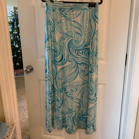 EUC Lilly Pulitzer Nola In The Sea Maxi Skirt M - Picture 2 of 6
